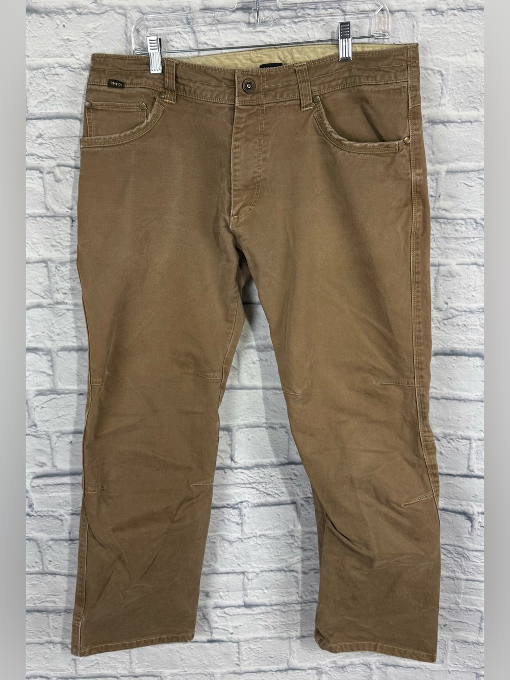 KUHL Rydr Vintage Patina Dye Tan Pants, Size 36x28